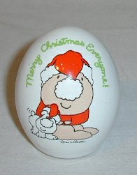 Ziggy & Dog Ceramic Egg Christmas 